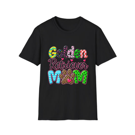 Golden Retriever Mom T-Shirt — Paw Print Dog Lover Tee