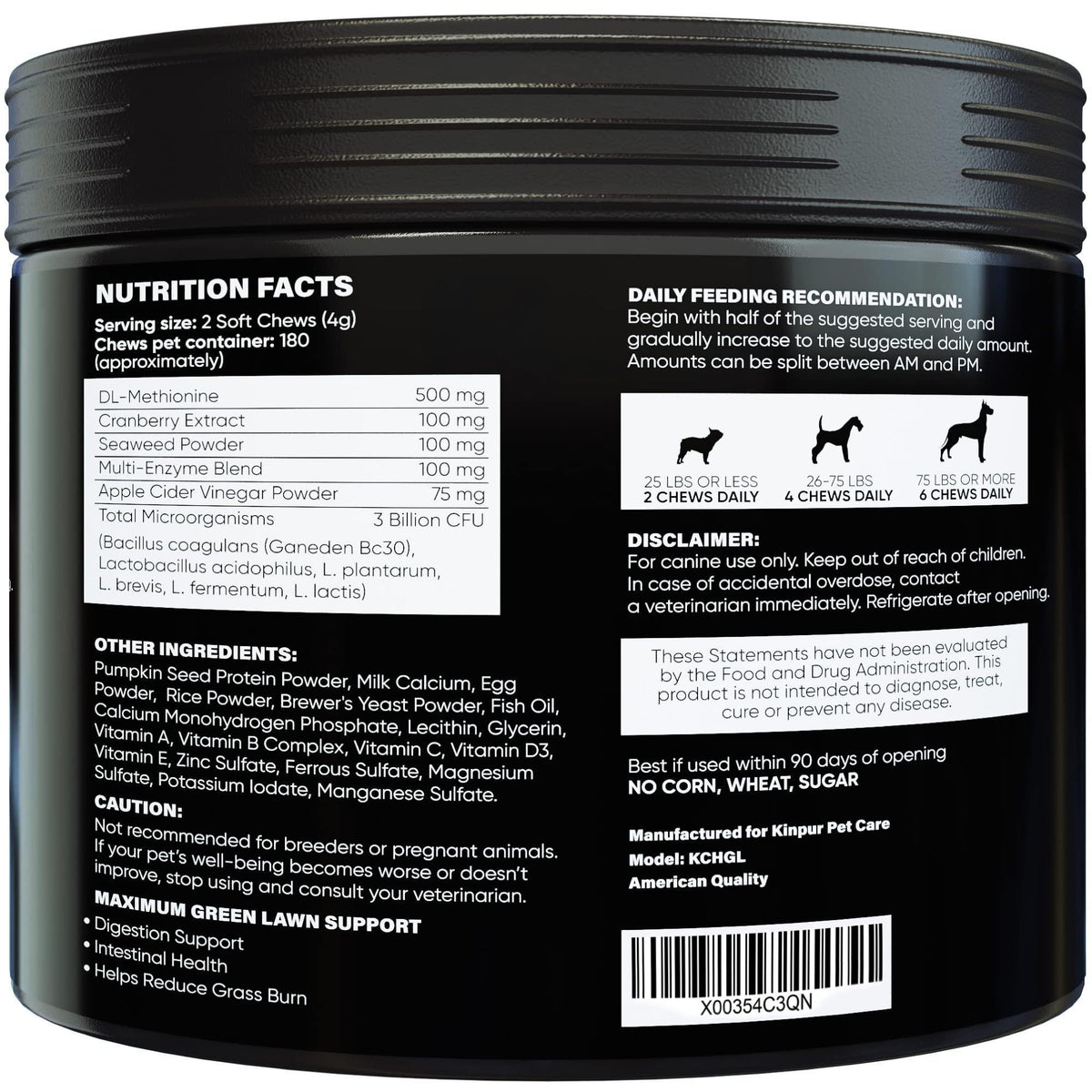 Green Lawn Chews for Dogs Urine Neutralizer
