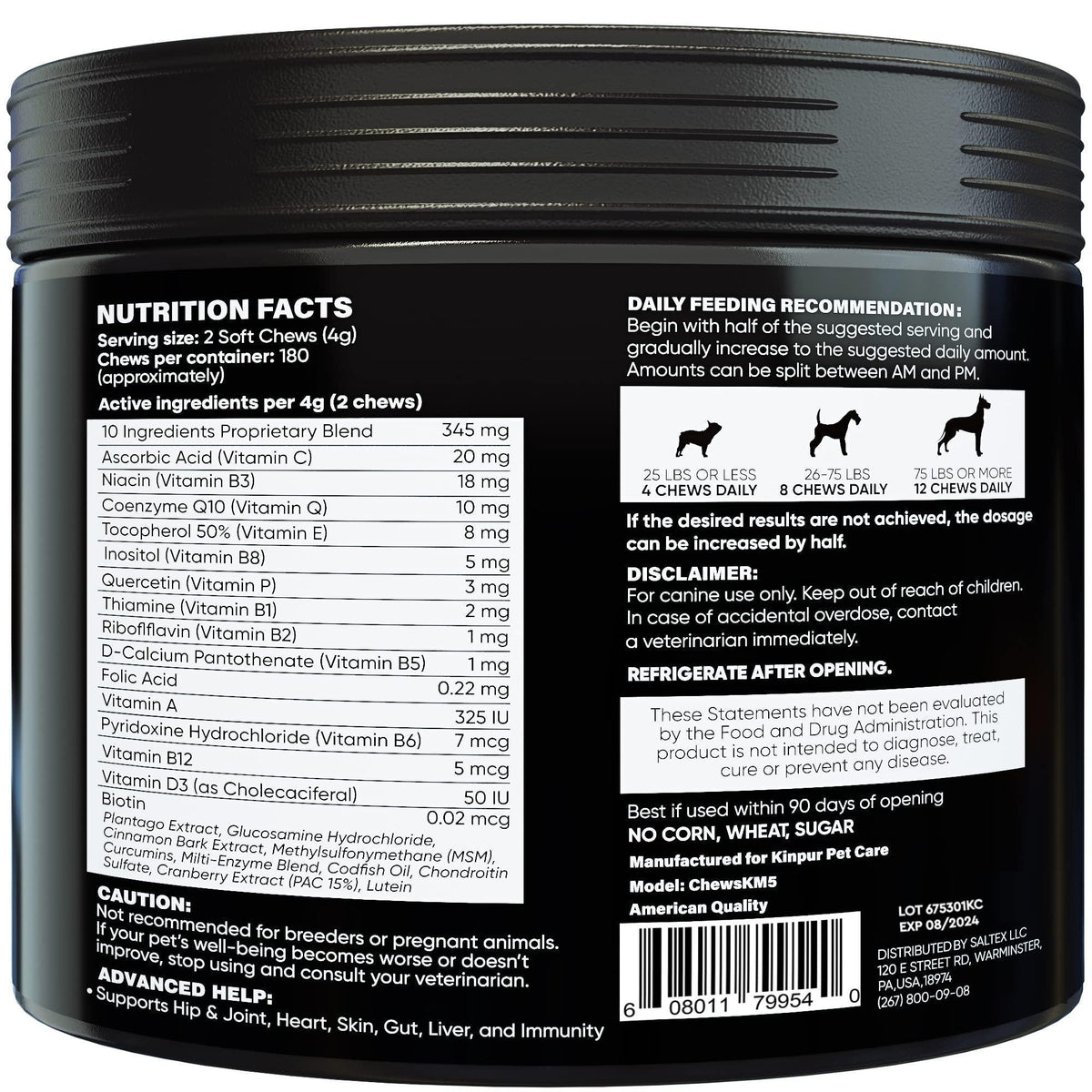 20-in-1 Dog Multivitamin Supplements for Health