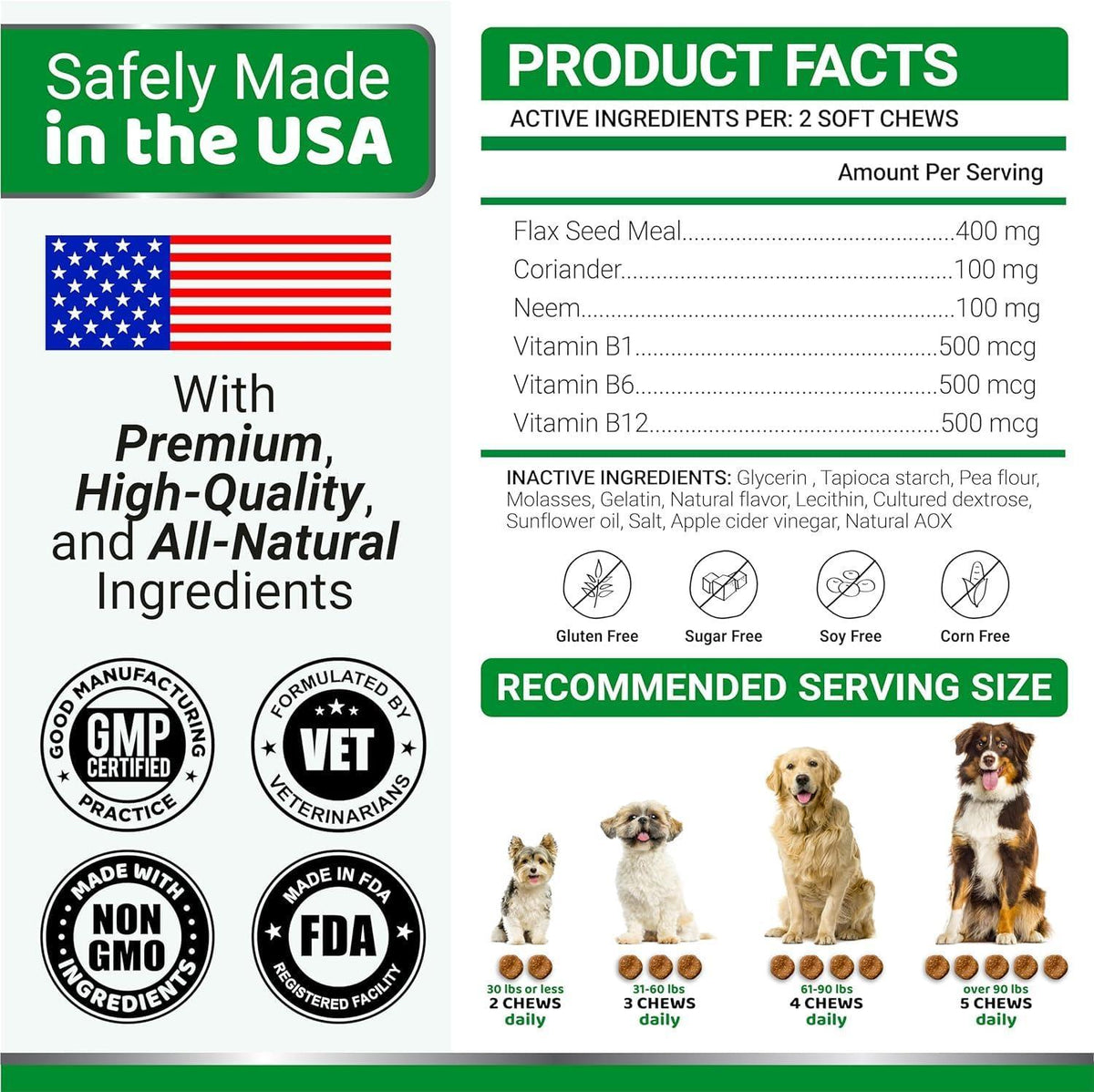 Natural Flea & Tick Chews for Dogs – 2 Pack