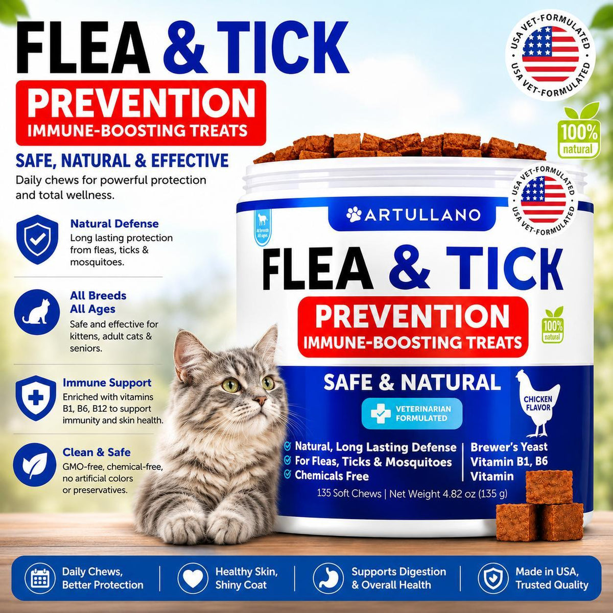 Natural Flea Treatment & Tick Prevention for Cats