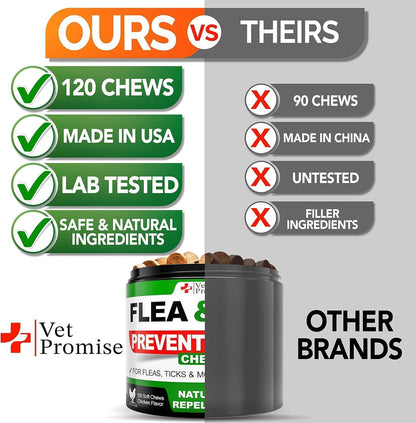 2-Pack Flea & Tick Prevention Chewables for Dogs