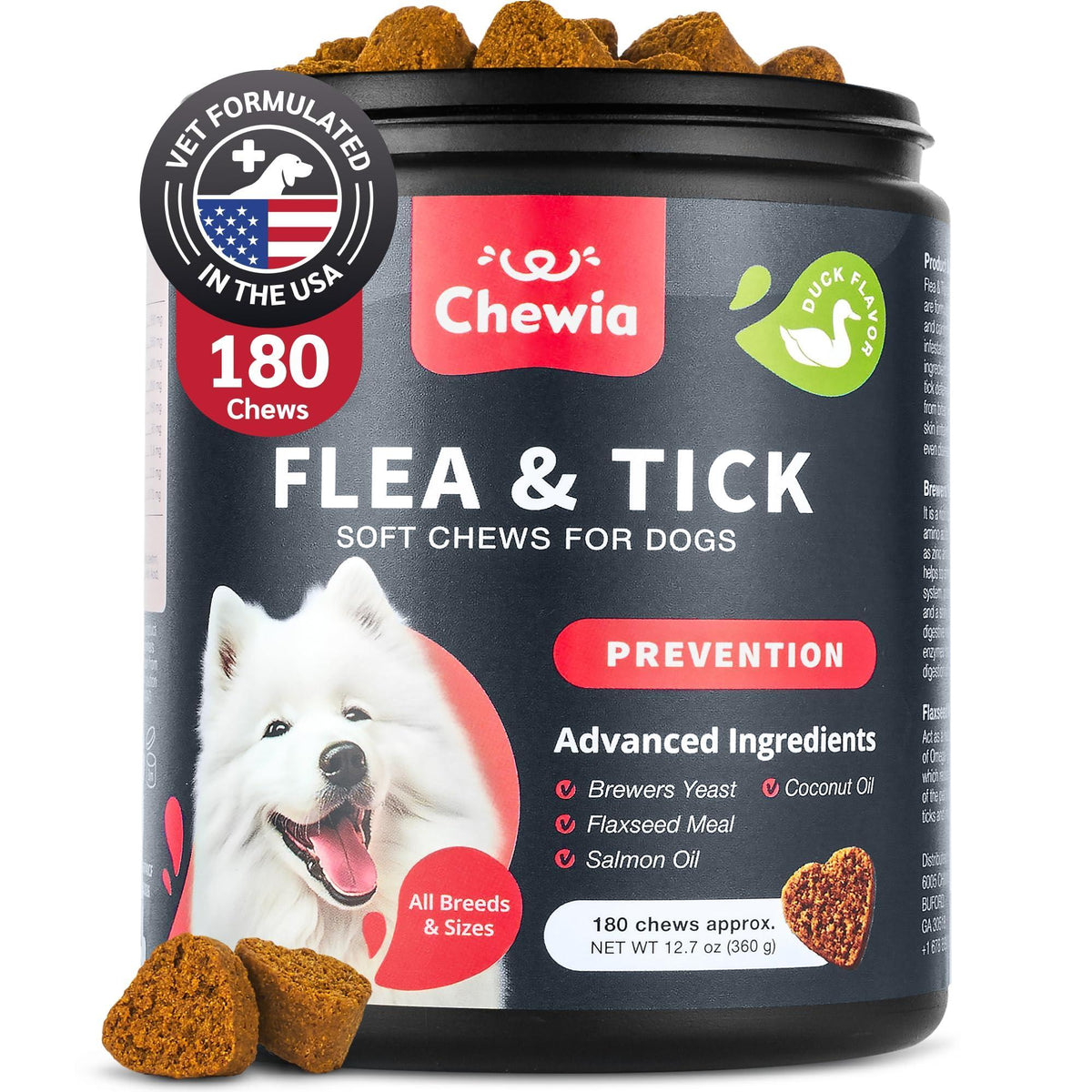 Natural Dog Flea & Tick Treatment Chews
