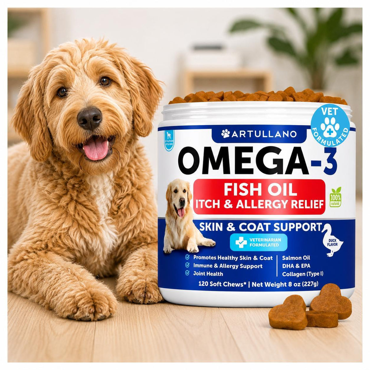 Omega Canine Fish Oil Skin & Coat Chews
