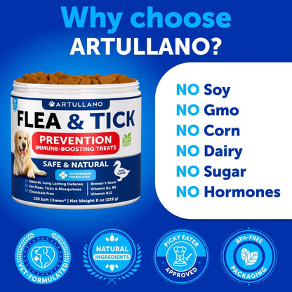 Natural Flea & Tick Chews for Dogs