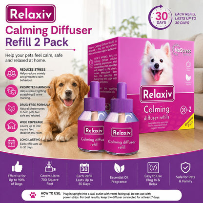 Beloved Pets Dog Calming Pheromone Diffuser Refill 2 Pack