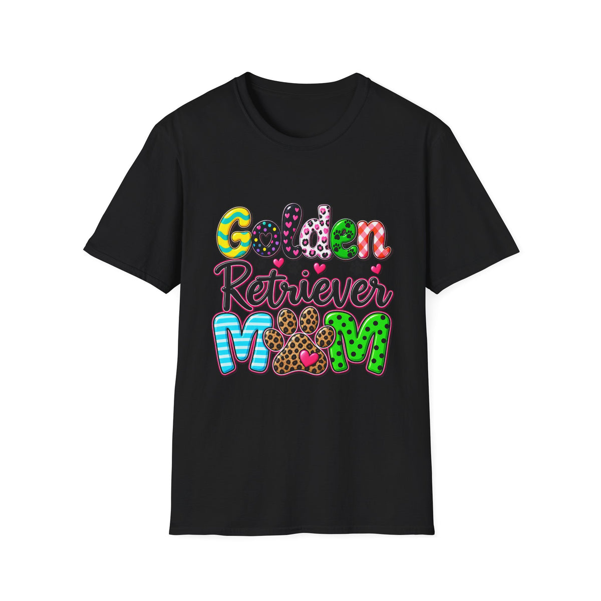 Golden Retriever Mom T-Shirt — Paw Print Dog Lover Tee