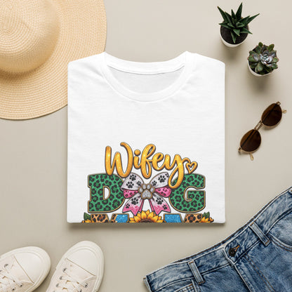 Wifey Dog Mom Nurse T‑Shirt — Floral Leopard Pet Lover Tee