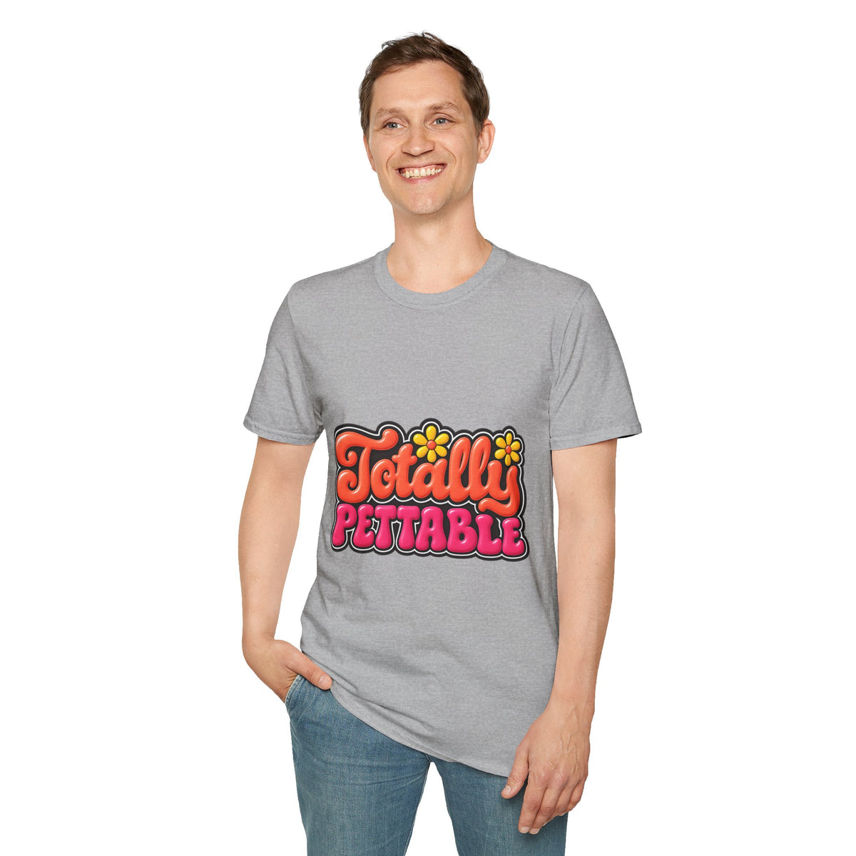 Totally Pettable T-Shirt — Retro Floral Graphic Tee