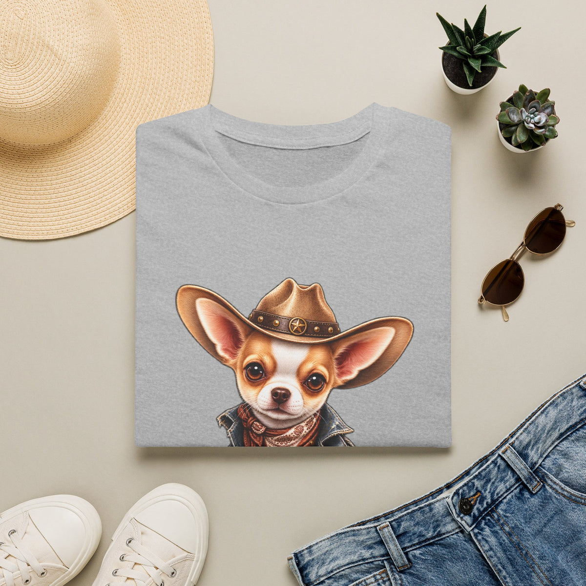 Cowboy Chihuahua T-Shirt —Cute Western Dog