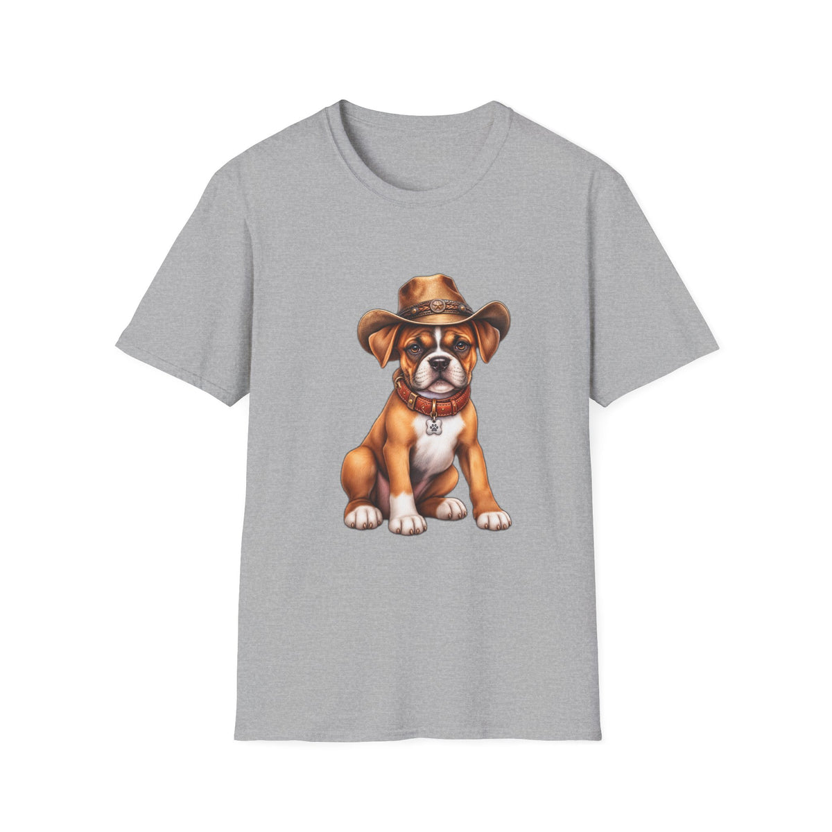 Cute Puppy Wearing Cowboy Hat Graphic Tee