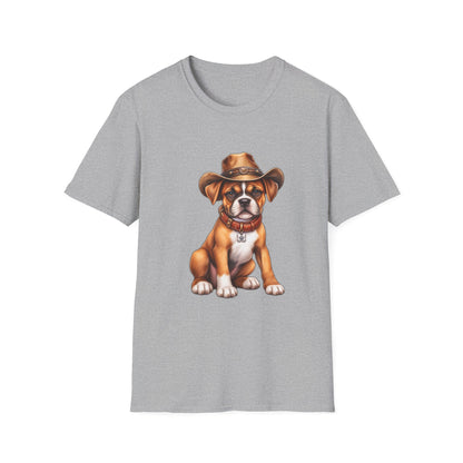 Cute Puppy Wearing Cowboy Hat Graphic Tee