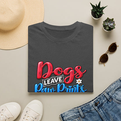 Dogs Leave Paw Prints Forever in Our Hearts T-Shirt