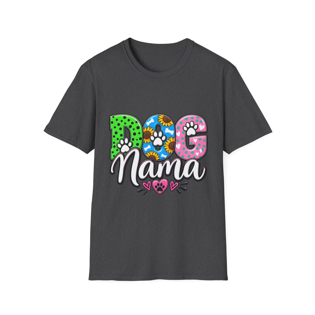 Dog Mama T-Shirt Paw Print Graphic Tee for Pet Lovers