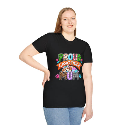 Proud Cavoodle T‑Shirt — Cute Colorful Cavoodle Mom Tee