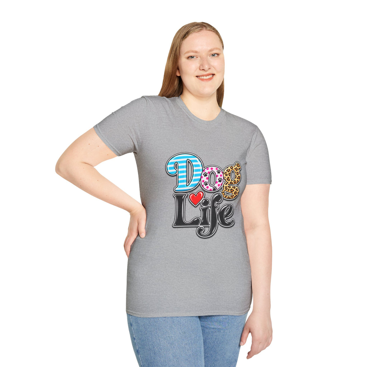 Dog Life T‑Shirt — Colorful Patterned Pet Lover Tee