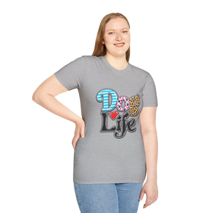 Dog Life T‑Shirt — Colorful Patterned Pet Lover Tee