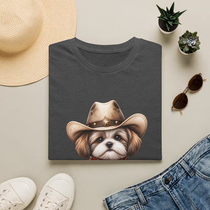 Cute Shih Tzu in Western Hat & Bandana