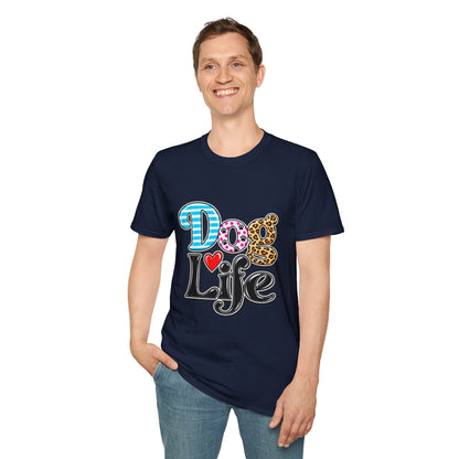 Dog Life T‑Shirt — Colorful Patterned Pet Lover Tee
