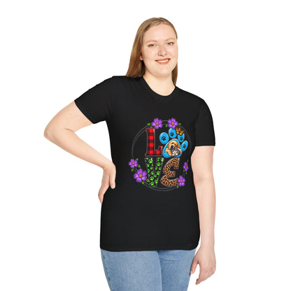 Love Paw Print Dog T-Shirt