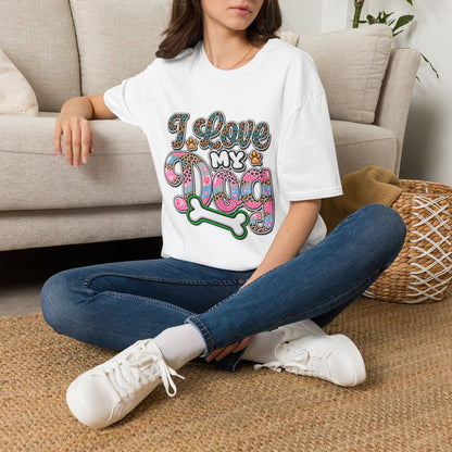 I Love My Dog T-Shirt — Colorful Paw