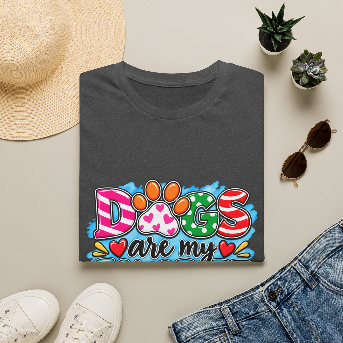 Dogs Are My Favorite People T-Shirt Paw Print Graphic