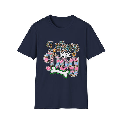 I Love My Dog T-Shirt — Colorful Paw