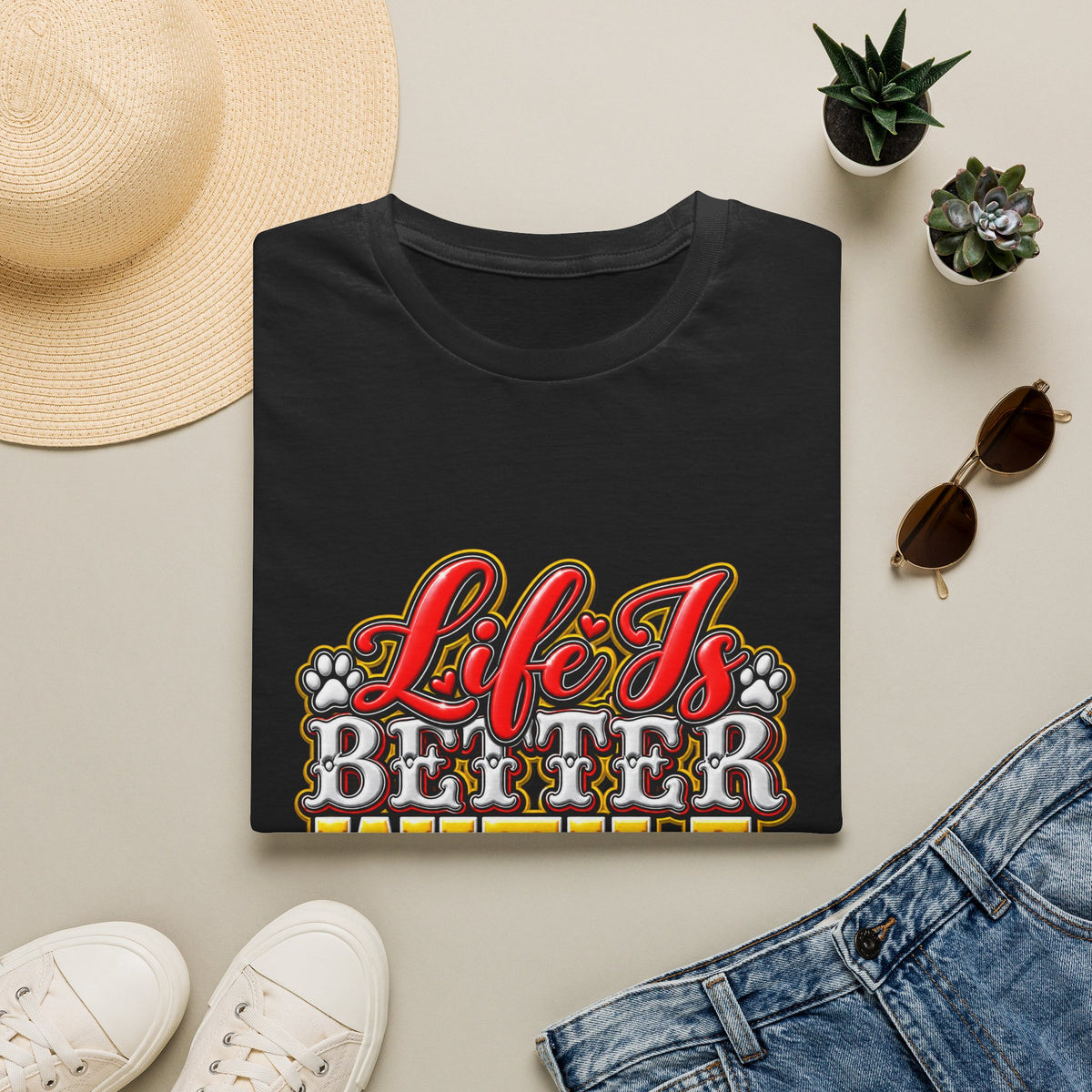 Life Is Better With A Dog T‑Shirt — Retro Pet Lover