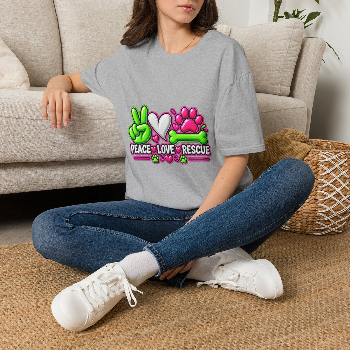 Rescue Vibes T-Shirt — Peace Love Rescue Graphic Tee