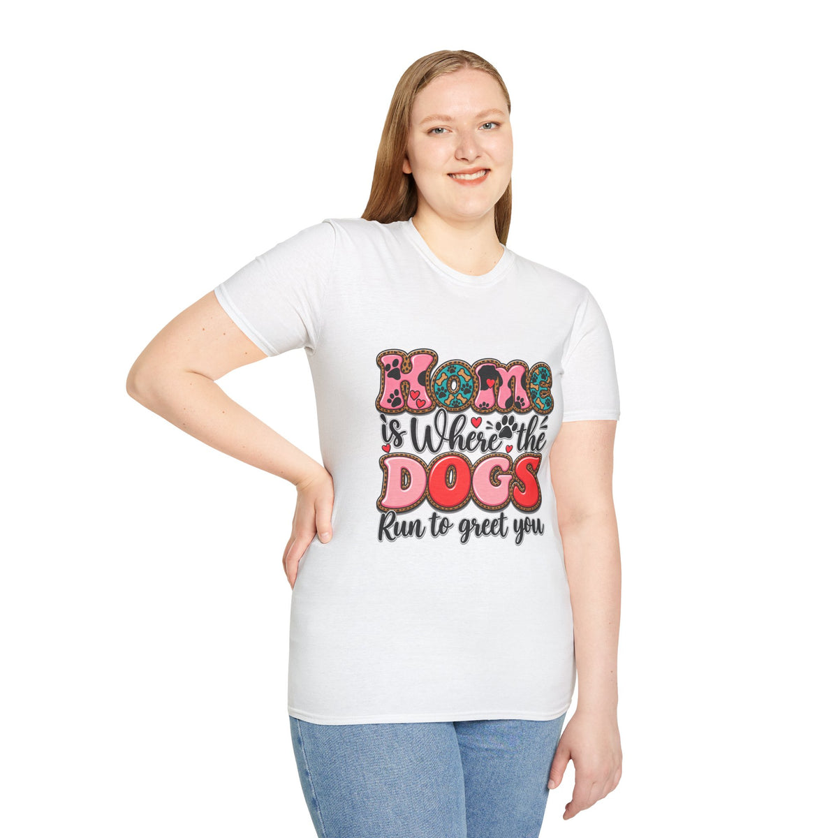 Mom Is Where the Dogs Run to Greet You T-Shirt