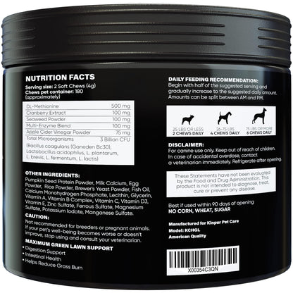 Green Lawn Chews for Dogs Urine Neutralizer