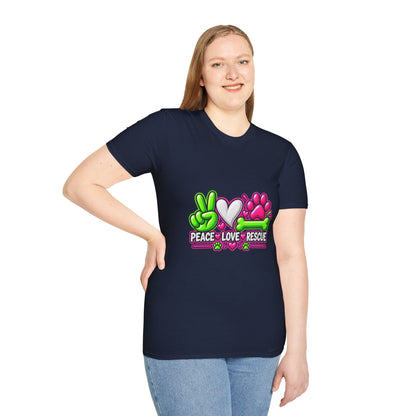 Rescue Vibes T-Shirt — Peace Love Rescue Graphic Tee