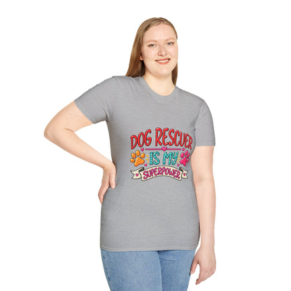 "Dog Rescuer Is My Superpower" Graphic Tee