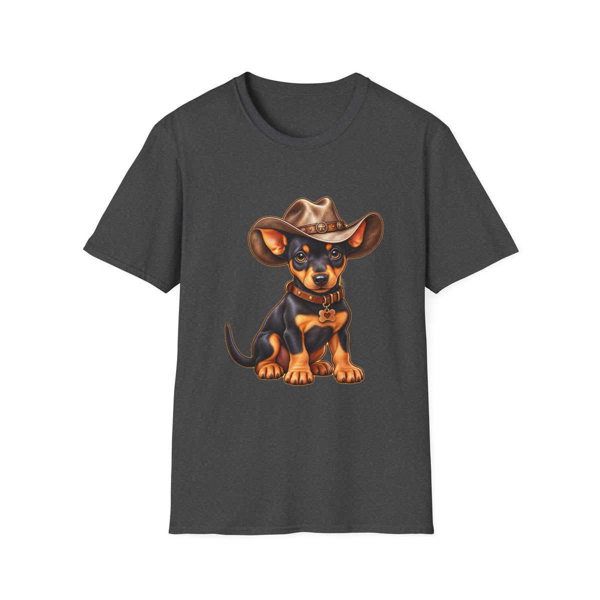 Cowboy Pup T‑Shirt  Cute Dachshund in Western Hat