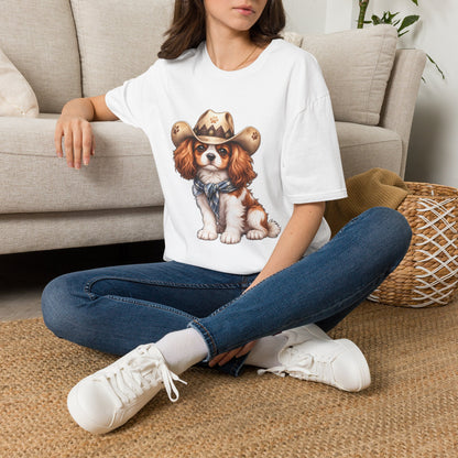 Cavalier King Charles Cowboy Dog T-Shirt