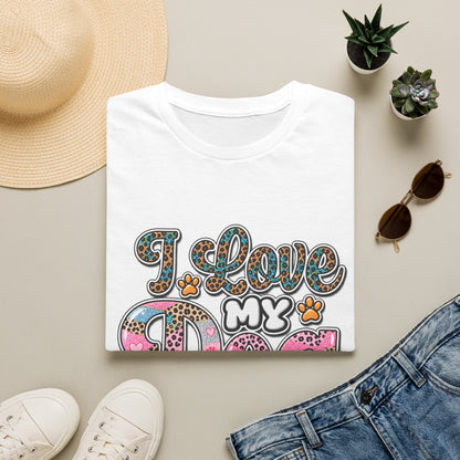 I Love My Dog T-Shirt — Colorful Paw