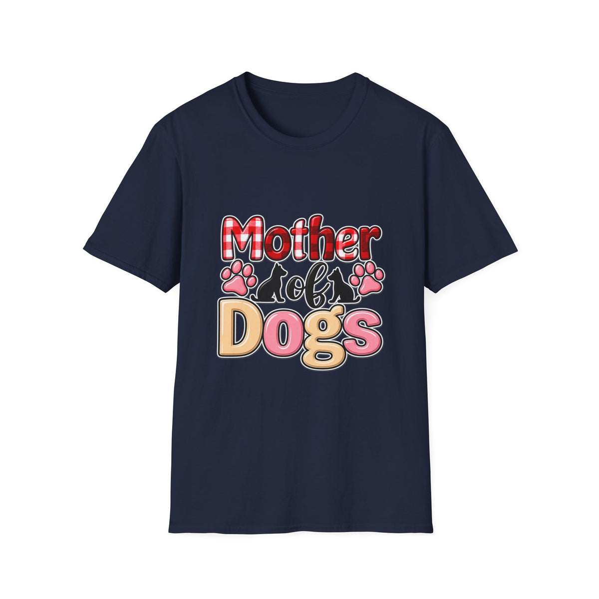 Mother of Dogs T‑Shirt — Funny Paw Print Pet Mom Tee