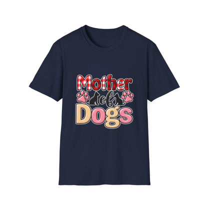 Mother of Dogs T‑Shirt — Funny Paw Print Pet Mom Tee