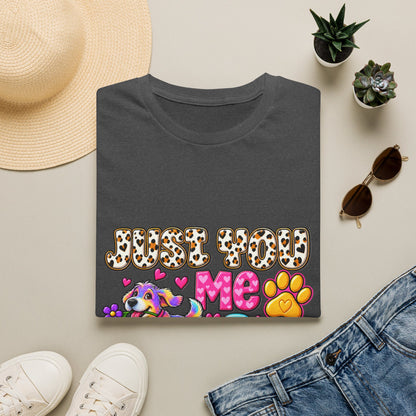 Just Feed Me & the Dogs T-Shirt — Cute Colorful Pet Lover Graphic Tee