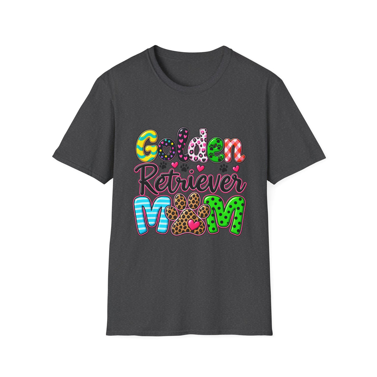 Golden Retriever Mom T-Shirt — Paw Print Dog Lover Tee