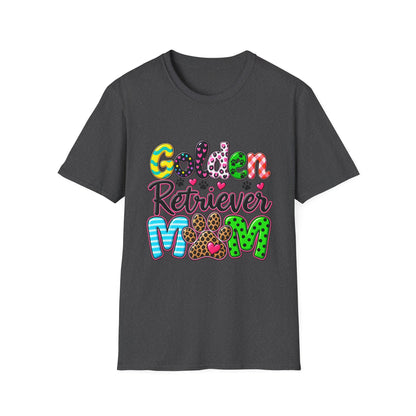 Golden Retriever Mom T-Shirt — Paw Print Dog Lover Tee