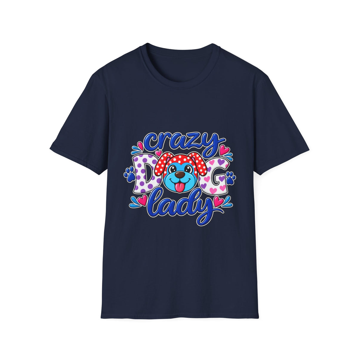 Crazy Dog Lady T-Shirt — Playful Polka Dot Puppy