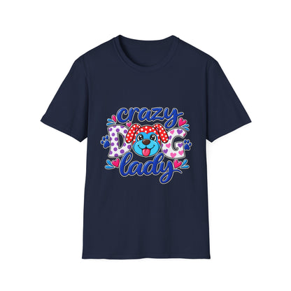 Crazy Dog Lady T-Shirt — Playful Polka Dot Puppy