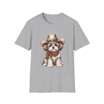 Cute Shih Tzu in Western Hat & Bandana