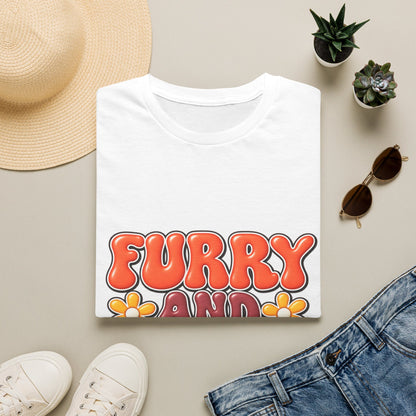 Furry and Bright Retro Floral T‑Shirt