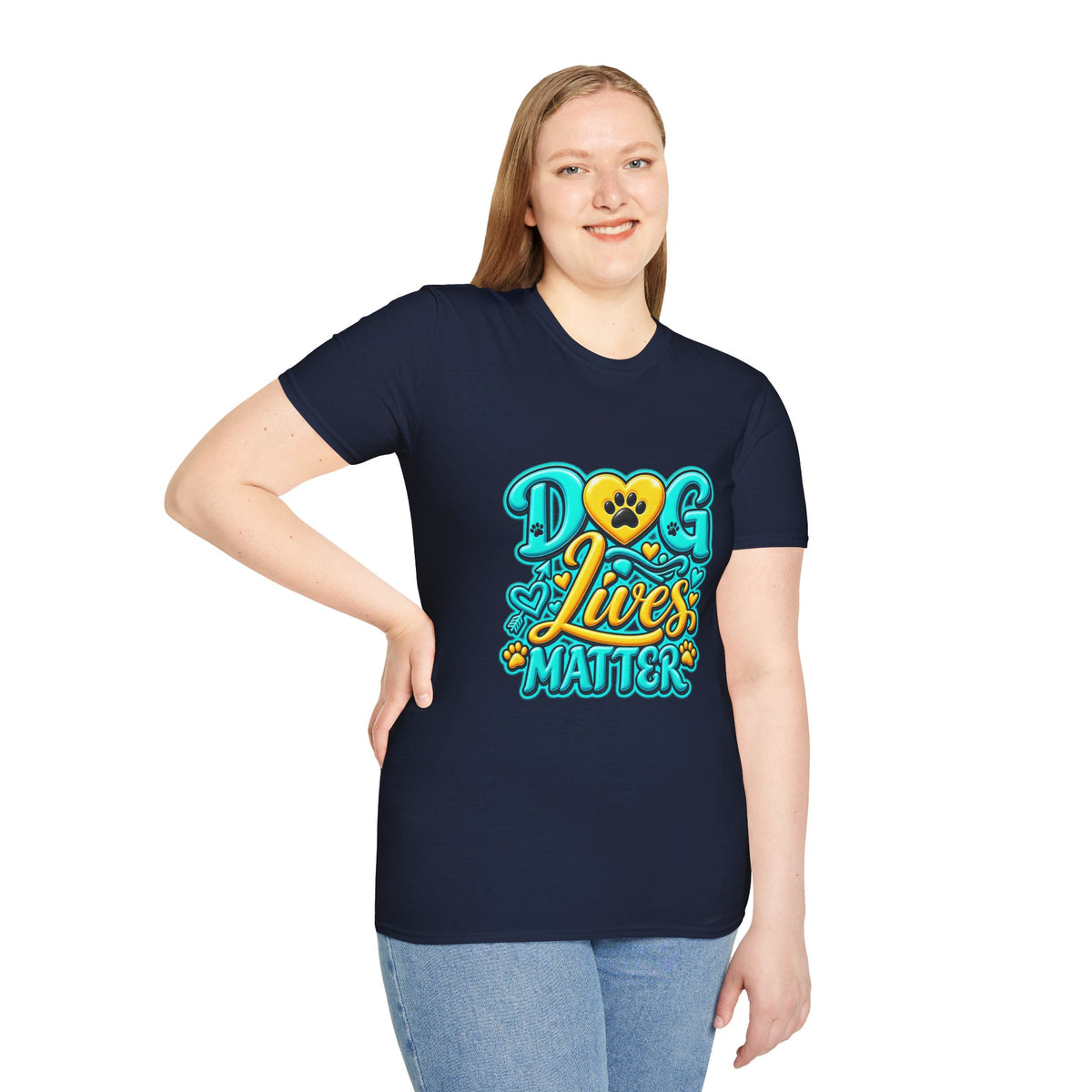 Dog Lives Matter T-Shirt – Cute Paw Heart Pet Rescue Tee