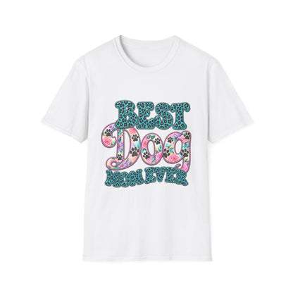 Best Dog Mom T-Shirt — Floral Leopard Pet Lover Tee