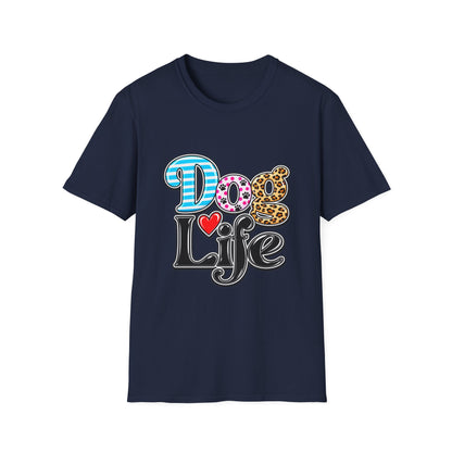 Dog Life T‑Shirt — Colorful Patterned Pet Lover Tee