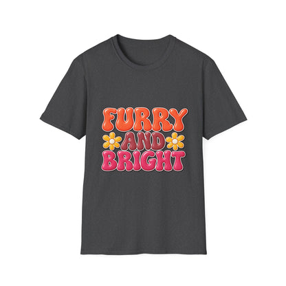 Furry and Bright Retro Floral T‑Shirt