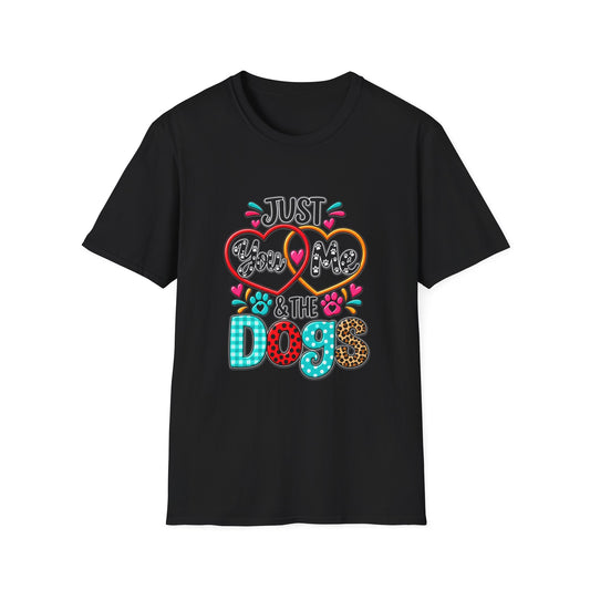 Just Kiss Me & The Dogs T-Shirt — Cute Dog Lover Graphic Tee
